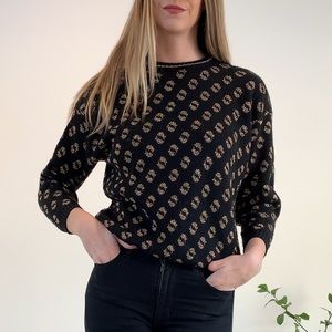 Vintage 80’s Sweater with Metallic Detailing